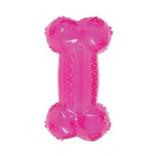 Hračka pes kost BONE TPR POP 14cm růžová Zolux