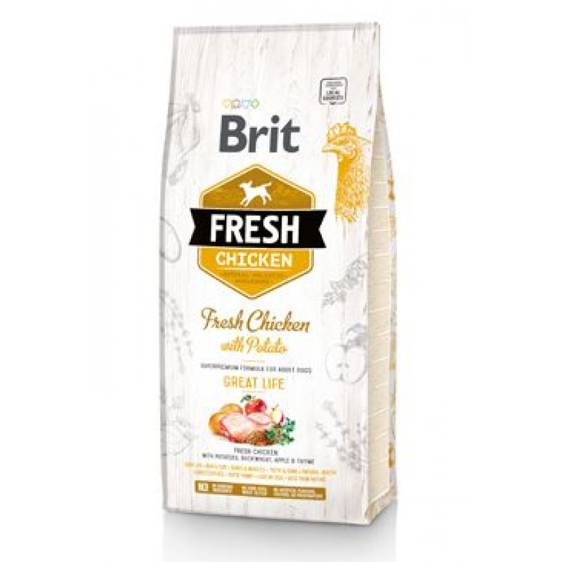 Brit Fresh Dog Chicken & Potato Adult Great Life 2,5kg