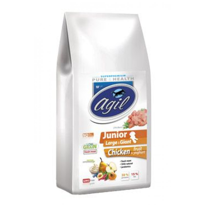 Agil Junior Large&Giant Low Grain Chicken, Lamb 10kg